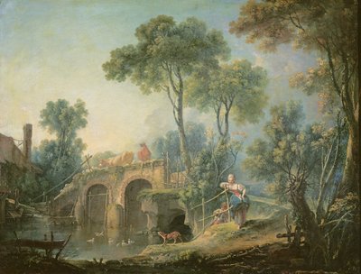 The Bridge, 1761 by François Boucher